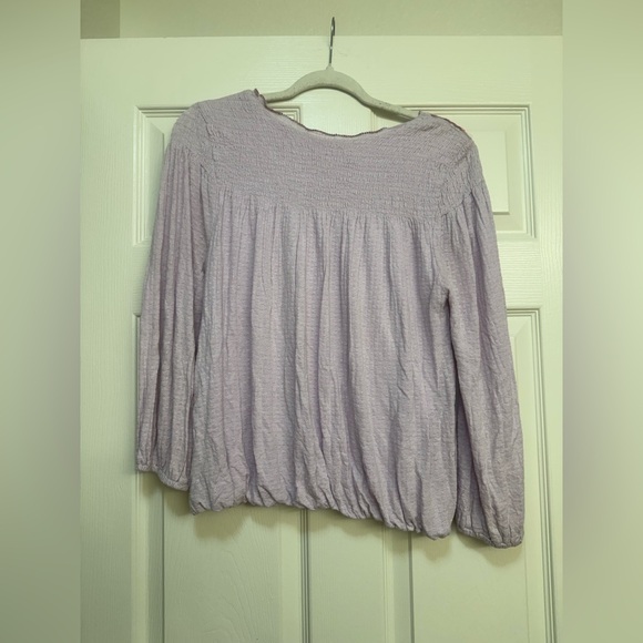 Free People Begonia Embroidered Bohemian Top in Lilac - Picture 8 of 14